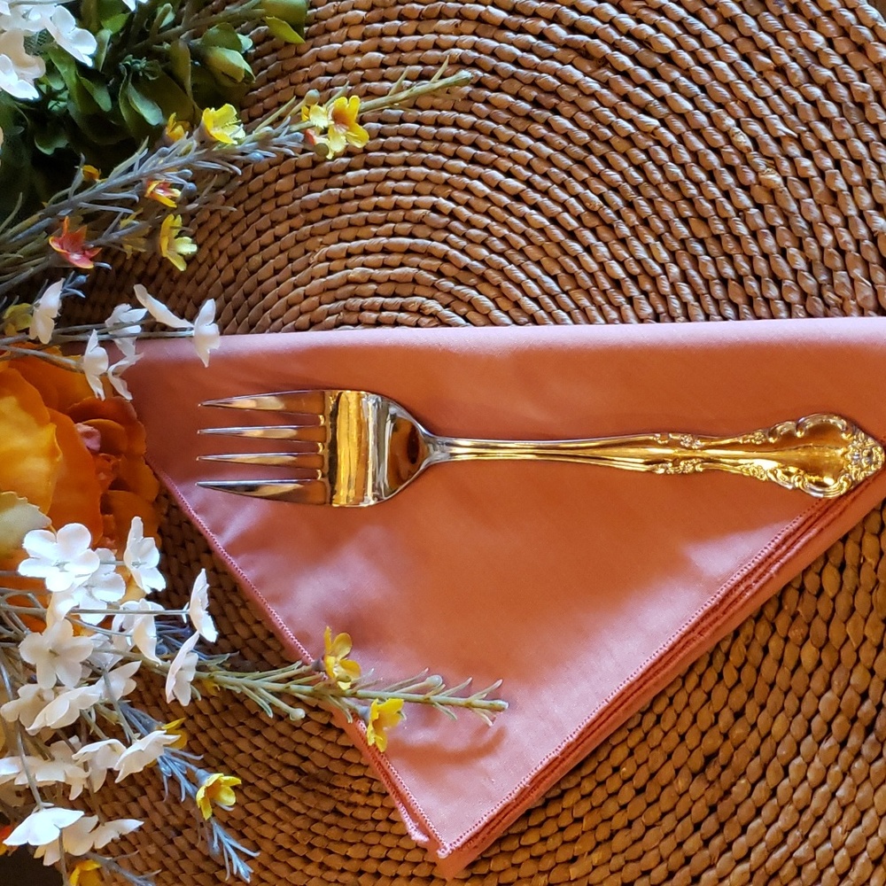 ESTIA GOURMET Cascade Floral 8 Inch Stainless Steel Cold Meat Serving Fork NWOT